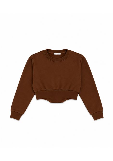 Felpa crop Lù-Lù BY MISS GRANT | LL4609MORO
